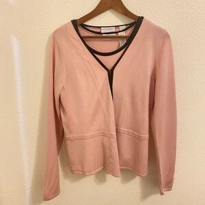 Pink Cardigan Sweater Set by Liz Claiborne Matching Sweater Set, M